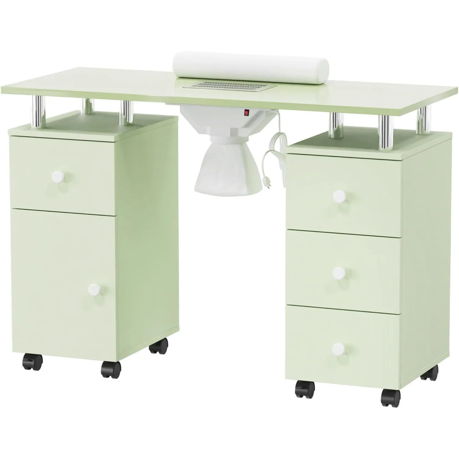 Manicure Table Nail Desk for Nail Tech, Nail Table Station w/Electric Dust Collector, Makeup Beauty Salon Storage Acetone
Manicure Table Nail Desk for Nail Tech, Nail Table Station w/Electric Dust Collector, Makeup Beauty Salon Storage Acetone