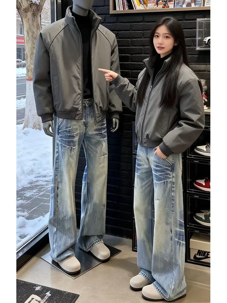 Cleanfit Retro Lightning Pattern Flared Jeans Loose Straight Casual Long Trousers for Men And Women High Street Style Denim
Cleanfit Retro Lightning Pattern Flared Jeans Loose Straight Casual Long Trousers for Men And Women High Street Style Denim