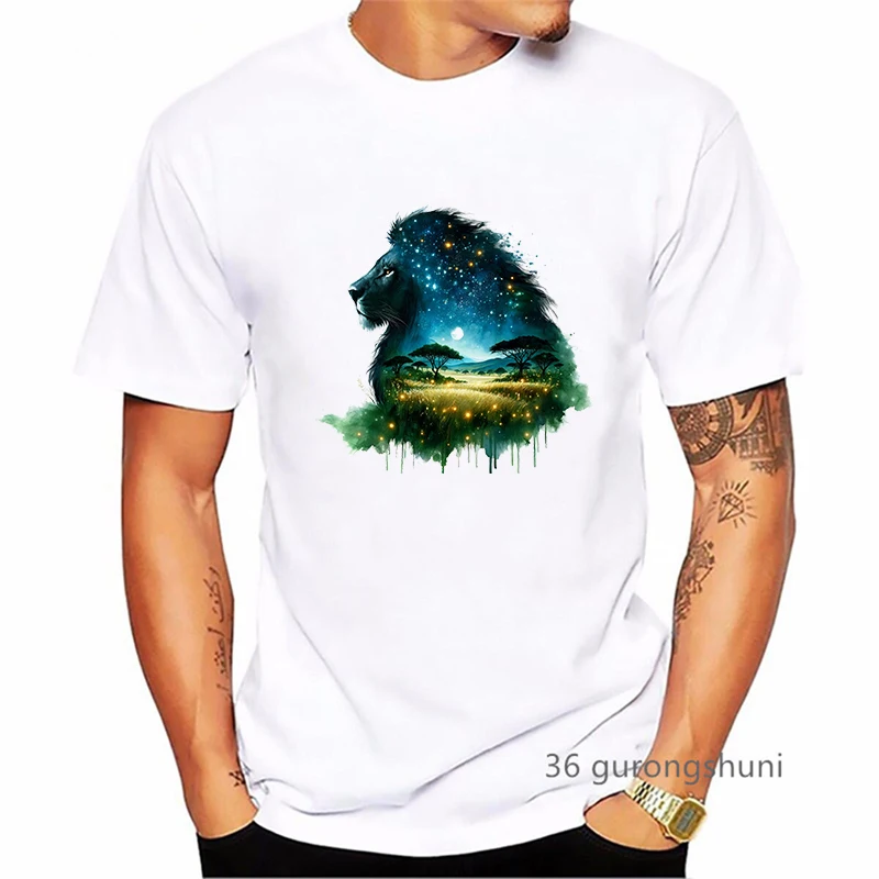 Watercolor Forest Reindeer/Dog/Lion Animal Printed T Shirt Men'S Clothing Summer Fashion Short Sleeve T-Shirt Homme Streetwear
Watercolor Forest Reindeer/Dog/Lion Animal Printed T Shirt Men'S Clothing Summer Fashion Short Sleeve T-Shirt Homme Streetwear