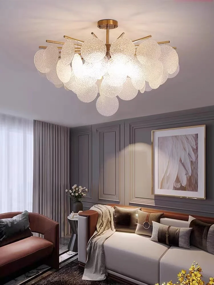 Bedroom glass chandelier Italian light luxury creative post-modern minimalist living room chandelier dining room LED lamps
Bedroom glass chandelier Italian light luxury creative post-modern minimalist living room chandelier dining room LED lamps
