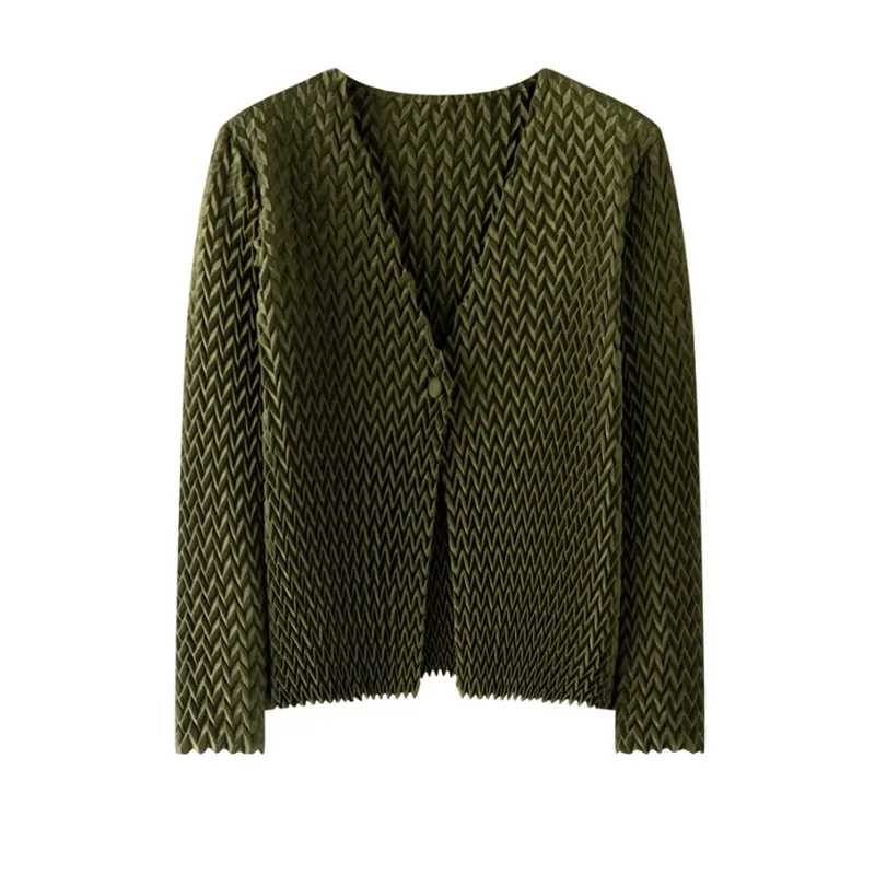 Miyake Handmade Wave Pleated Jacket 2026 Long Sleeve Cardigan Loose Versatile Solid Color Top Women's Casual Stretch Short Coat
Miyake Handmade Wave Pleated Jacket 2026 Long Sleeve Cardigan Loose Versatile Solid Color Top Women's Casual Stretch Short Coat
