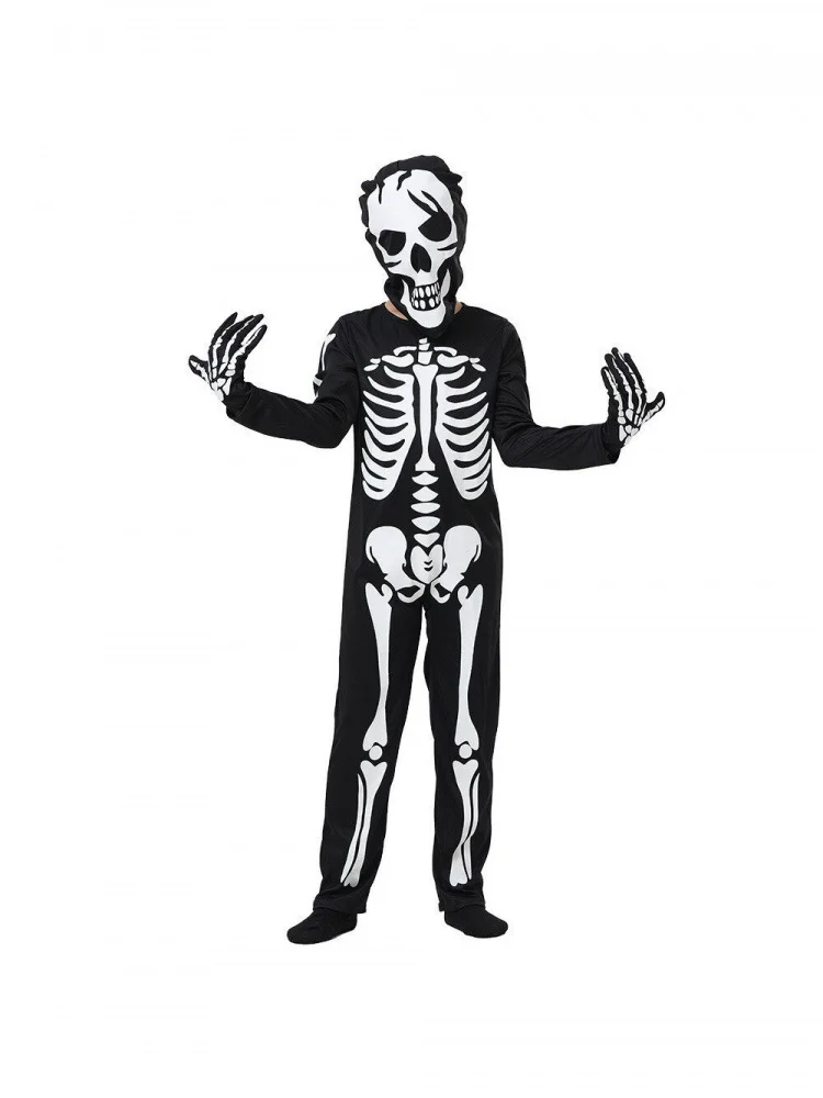 Halloween Children's Glow-in-the-dark Skeleton Cosplay Performance Party Costume Knitted Fabric Ethnic Stage Costume
Halloween Children's Glow-in-the-dark Skeleton Cosplay Performance Party Costume Knitted Fabric Ethnic Stage Costume