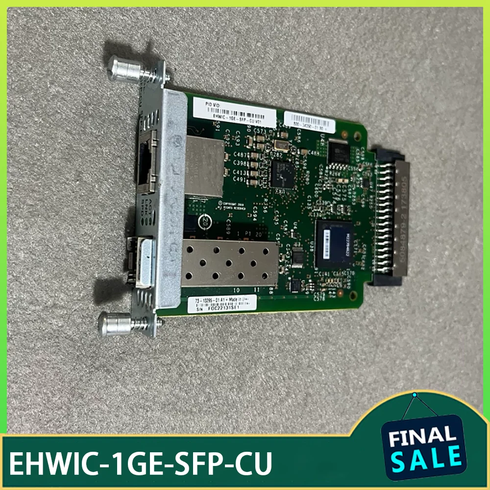 The Gigabit module interface card EHWIC-1GE-SFP-CU
The Gigabit module interface card EHWIC-1GE-SFP-CU