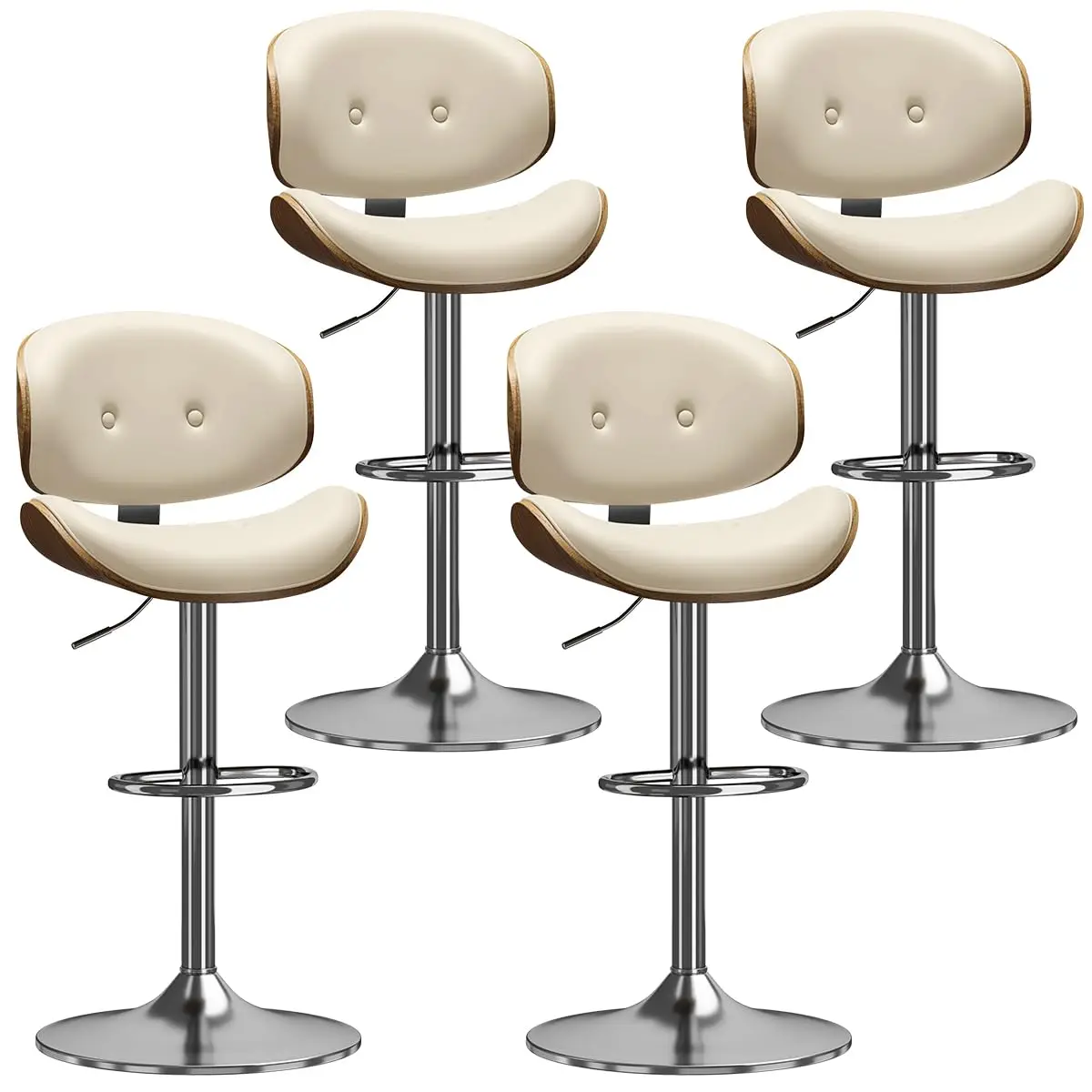 Adjustable Swivel Counter Height Bar Stool With Back Upholstered Pub Footrest Kitchen Island Set 4,Customized
Adjustable Swivel Counter Height Bar Stool With Back Upholstered Pub Footrest Kitchen Island Set 4,Customized
