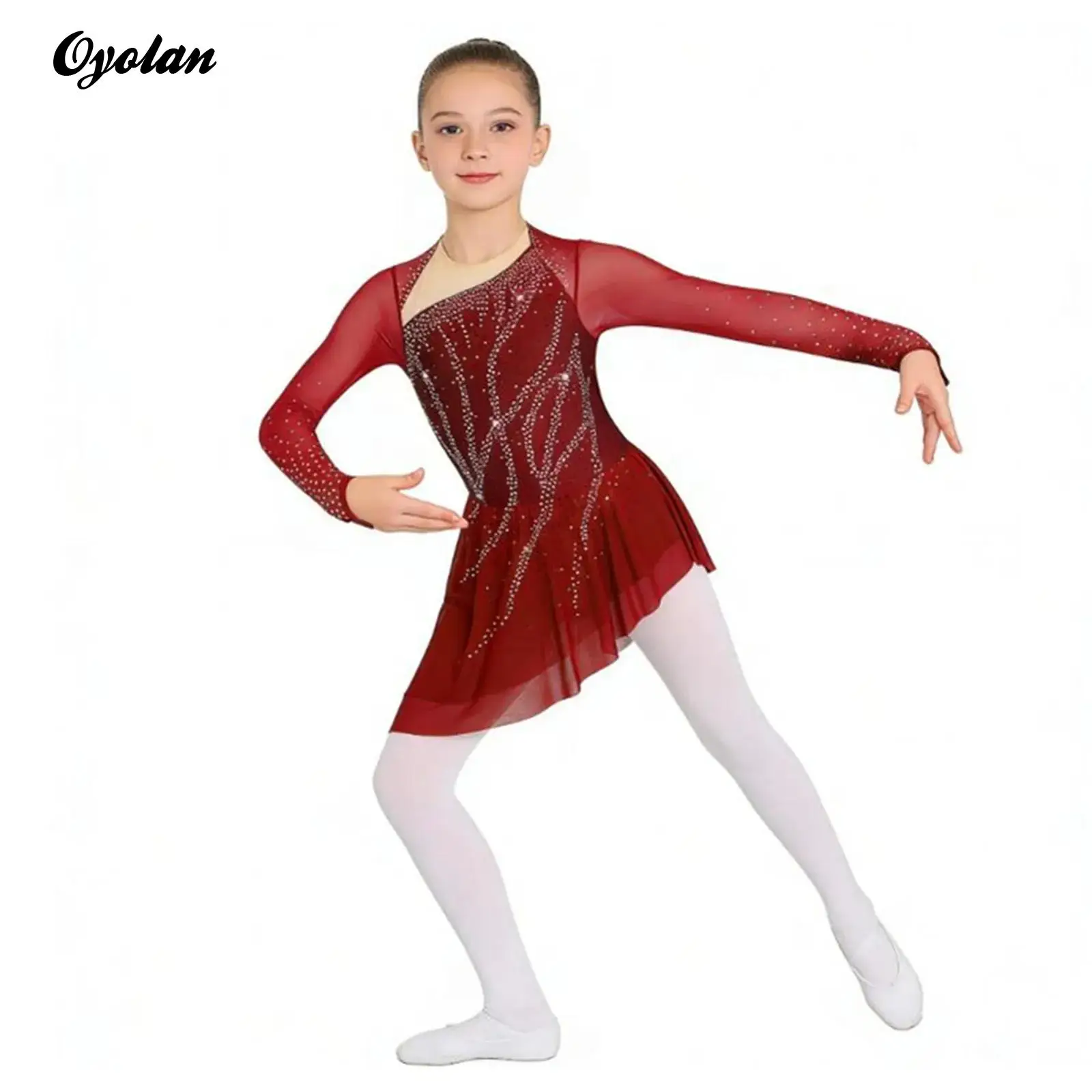 Kids Girls Gymnastics Sparkly Rhinestones Ballet Jersey Dance Leotards Dress Sheer Mesh Figure Skating Lyrical Dance Costume
Kids Girls Gymnastics Sparkly Rhinestones Ballet Jersey Dance Leotards Dress Sheer Mesh Figure Skating Lyrical Dance Costume