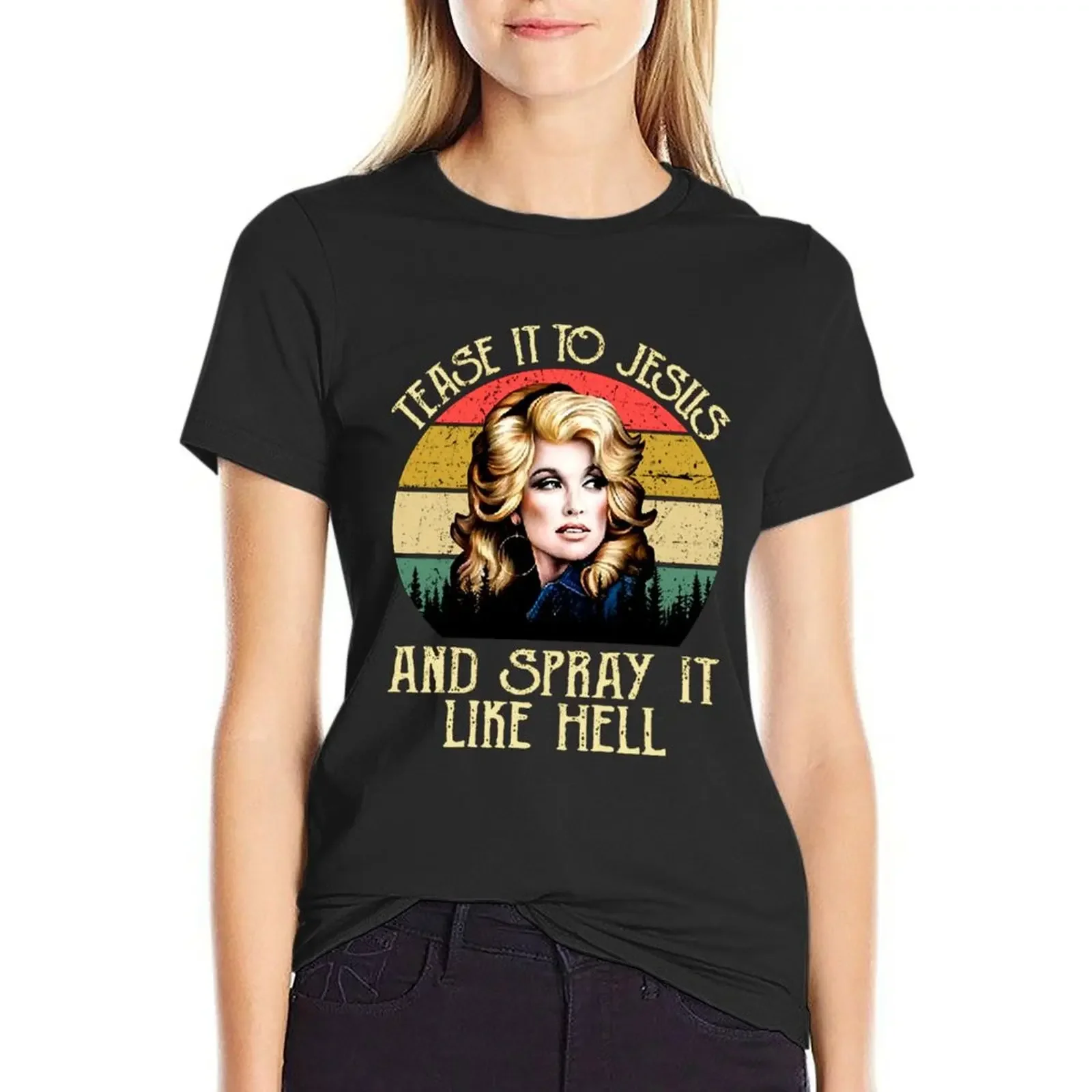 Vintage Dolly Dolly Tease It to Jesus and Spray It Like Hell T-Shirt tees kawaii clothes cute tops Women's tops
Vintage Dolly Dolly Tease It to Jesus and Spray It Like Hell T-Shirt tees kawaii clothes cute tops Women's tops