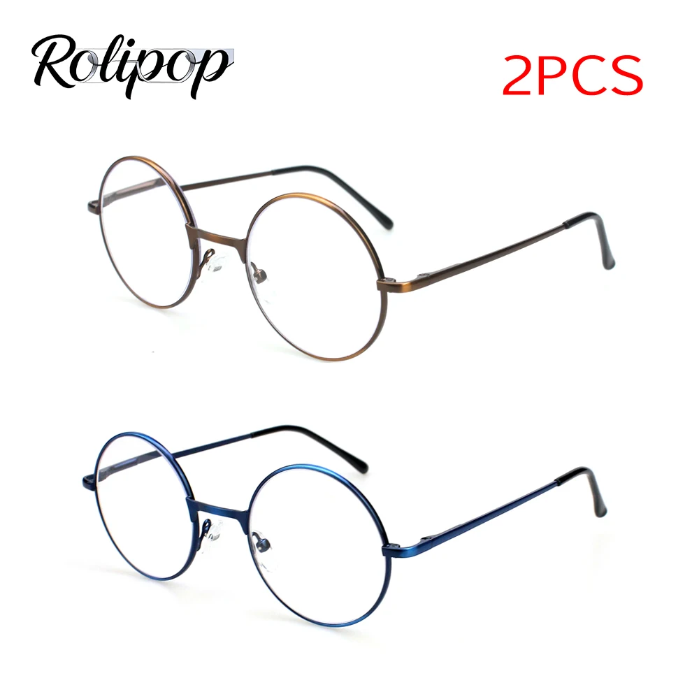 Rolipp 2 PCS Anti Blue Light Round Reading Glasses for Men Women Vintage Thin Metal Frame Presbyopia Eyeglasses Multi Colors
Rolipp 2 PCS Anti Blue Light Round Reading Glasses for Men Women Vintage Thin Metal Frame Presbyopia Eyeglasses Multi Colors