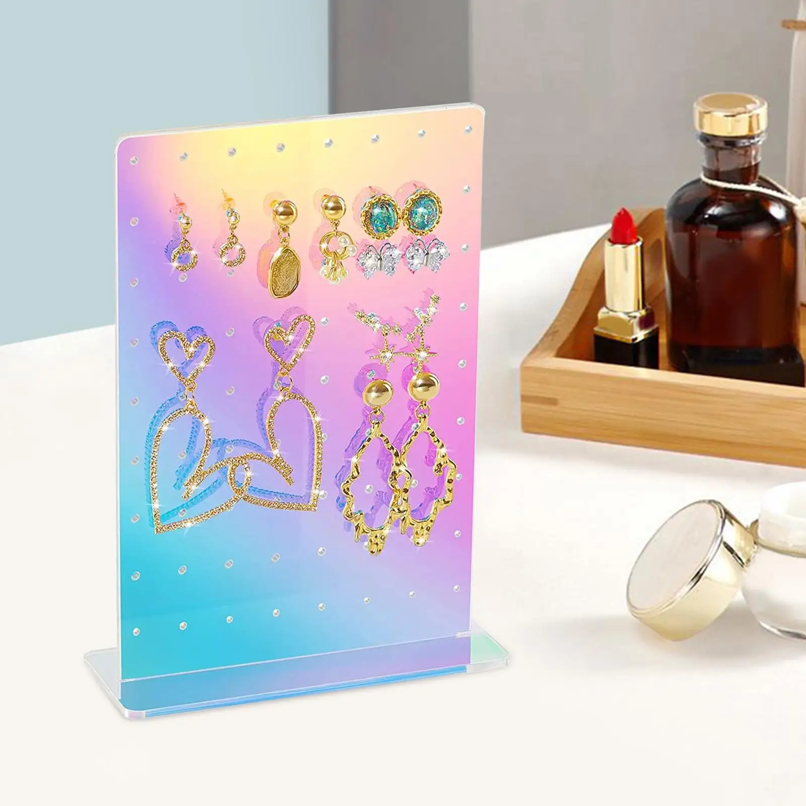 Подставка для сережек радужного цвета, стойка для хранения сережек, стойка со съемной конструкцией для девочек
Подставка для сережек радужного цвета, стойка для хранения сережек, стойка со съемной конструкцией для девочек