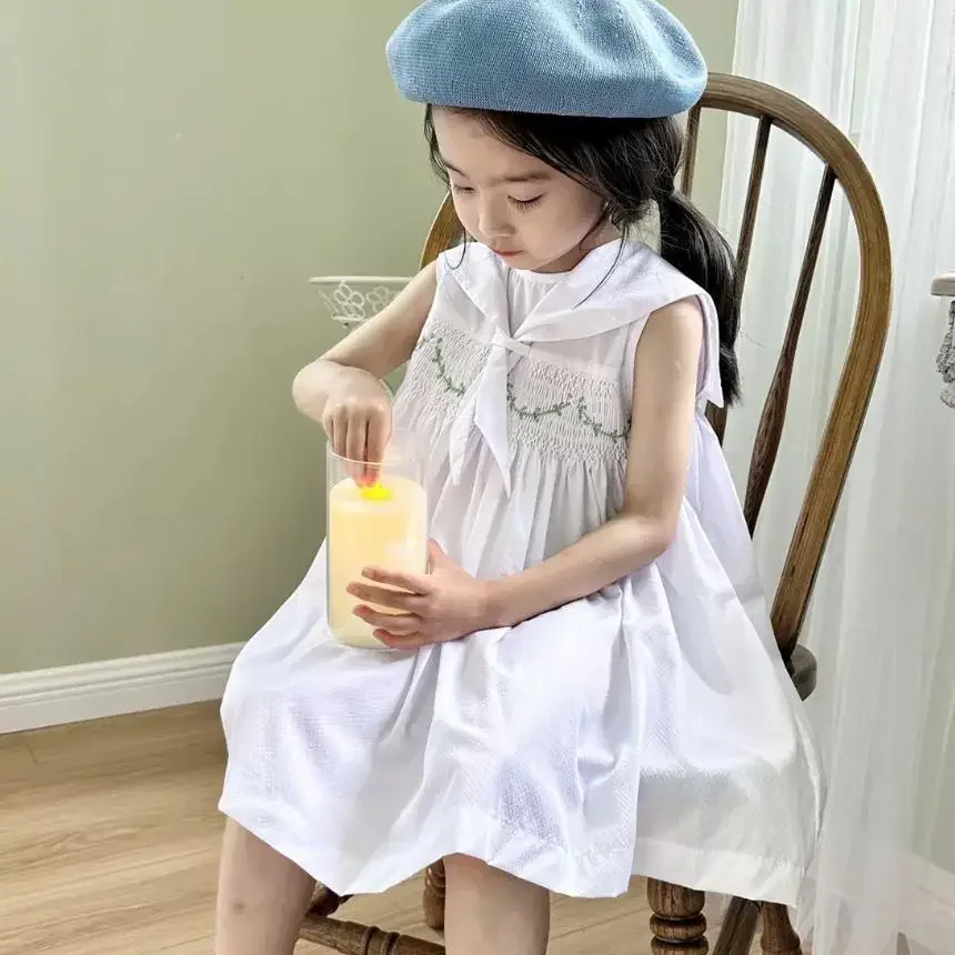 Baby Spanish Sleeveless Handmade Dress College Style Sweet Cute Girls Casual Dresses For Birthday Party A4052
Baby Spanish Sleeveless Handmade Dress College Style Sweet Cute Girls Casual Dresses For Birthday Party A4052