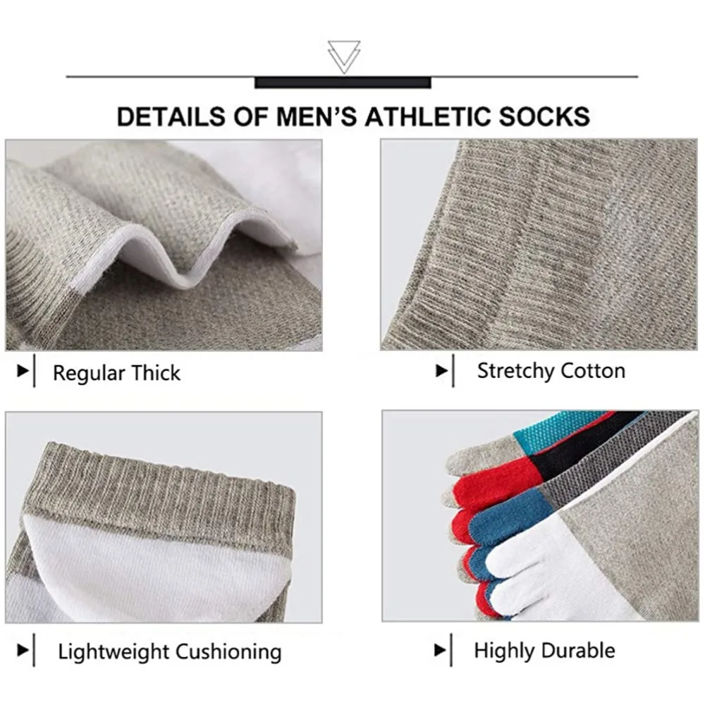5 Pairs Men's Socks Breathable Toe Socks Cotton Mesh Five Fingers Socks Wicking Running Socks Sports
5 Pairs Men's Socks Breathable Toe Socks Cotton Mesh Five Fingers Socks Wicking Running Socks Sports
