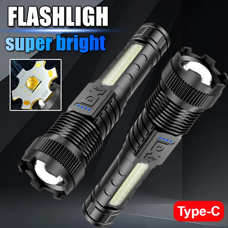 Outdoor Handheld LED Flashlights 6 Modes Flashlight with Charge Display and Clip Red and Blue Flashing Warning with Side Lights
Outdoor Handheld LED Flashlights 6 Modes Flashlight with Charge Display and Clip Red and Blue Flashing Warning with Side Lights