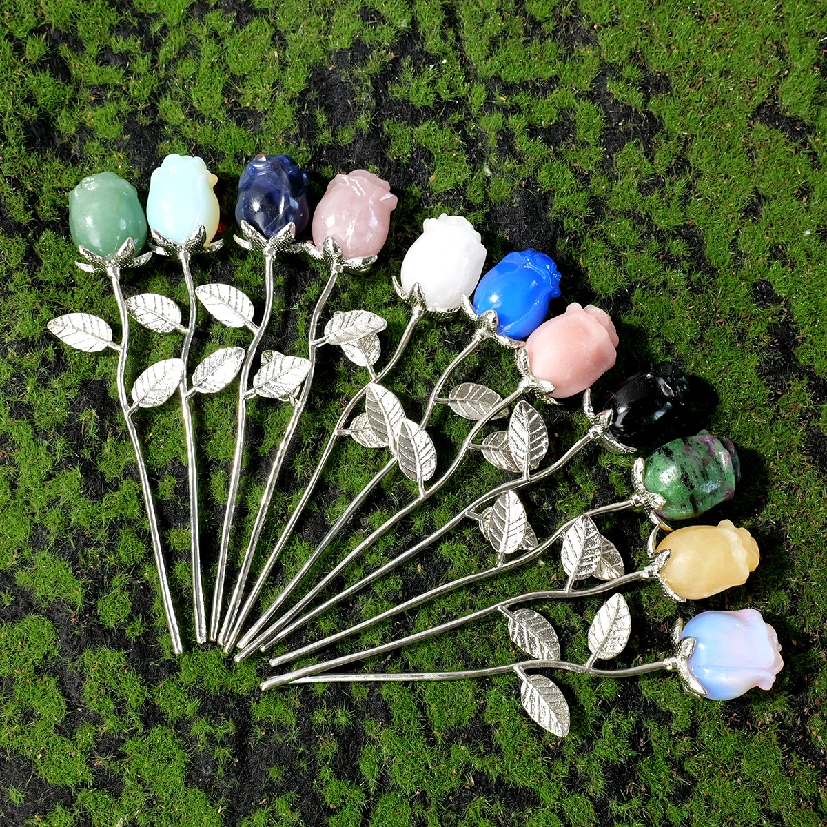 1pc Natural crystal raw stone semi precious stone rose decoration Valentine's Day wedding decoration crystal crafts gift
1pc Natural crystal raw stone semi precious stone rose decoration Valentine's Day wedding decoration crystal crafts gift