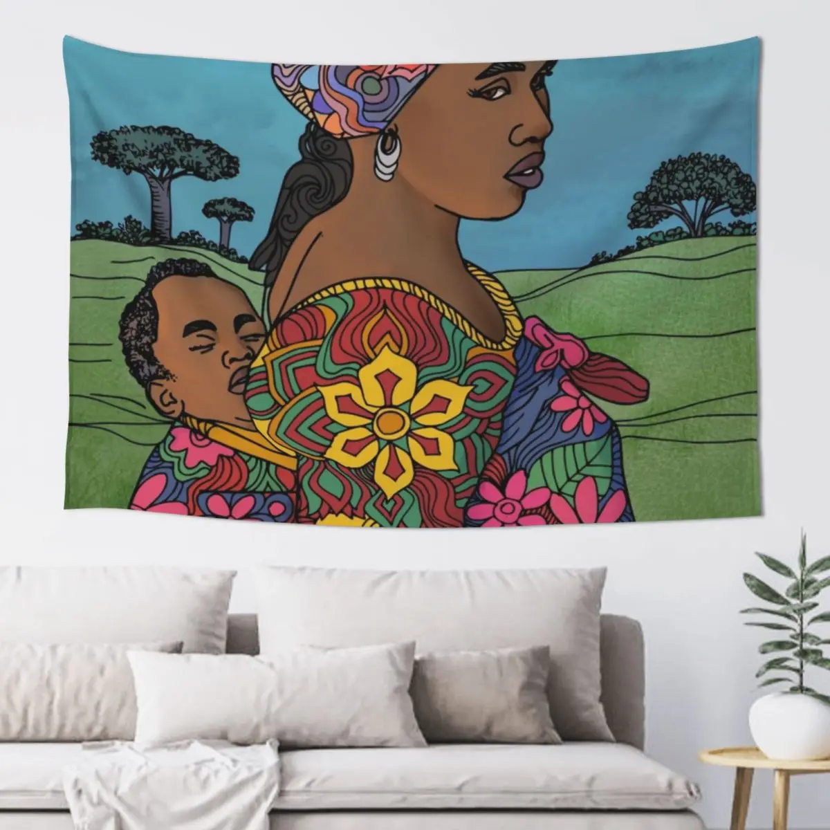 Beautiful African Mom and Baby Tapestry Wall Carpet Home Decorations Wall Decoration Tapestry
Beautiful African Mom and Baby Tapestry Wall Carpet Home Decorations Wall Decoration Tapestry