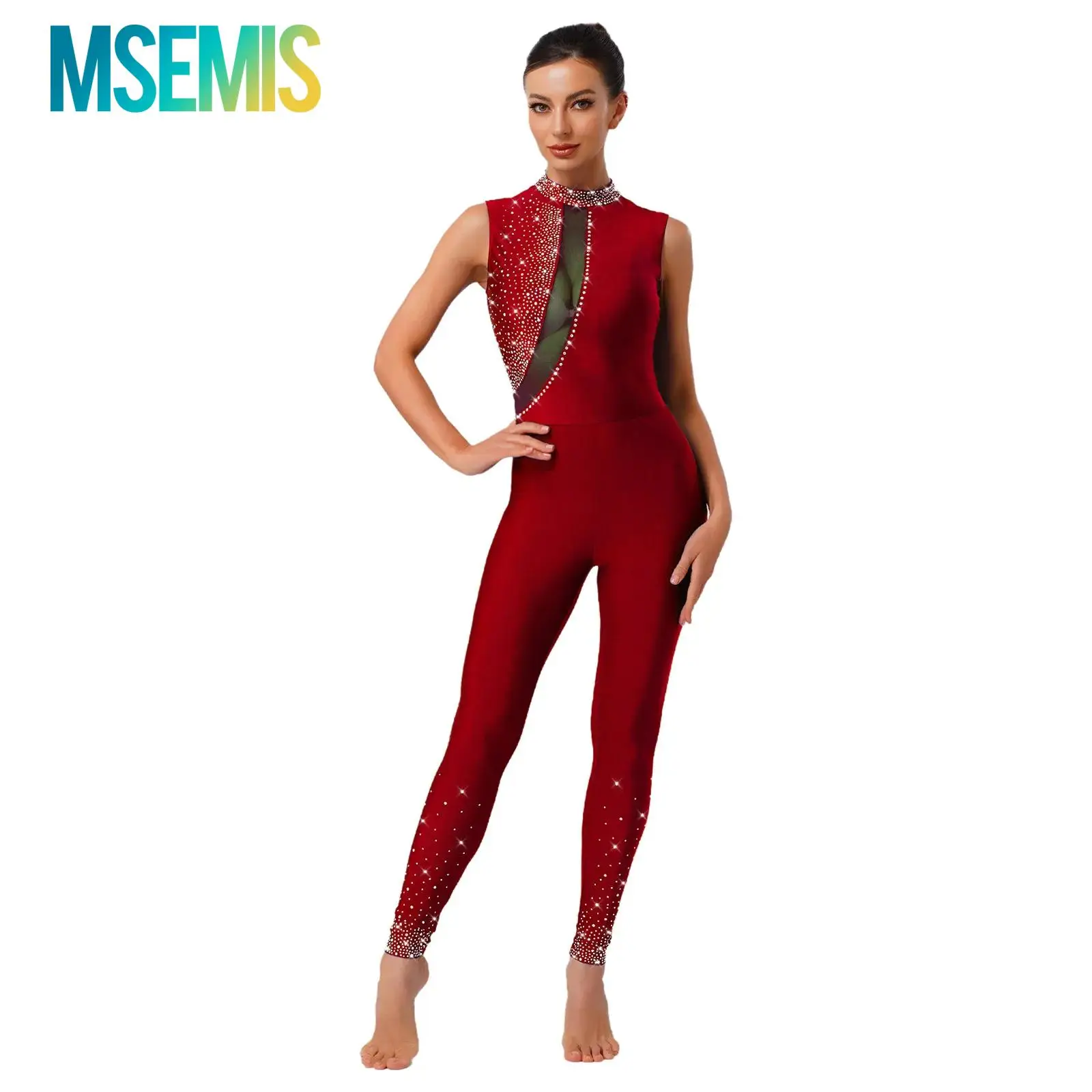 Womens Glittery Rhinestones Gymnastics Figure Skating Ballet Leotards Dance Costume Rompers Bodysuit Bodycon Unitard Jumpsuit
Womens Glittery Rhinestones Gymnastics Figure Skating Ballet Leotards Dance Costume Rompers Bodysuit Bodycon Unitard Jumpsuit