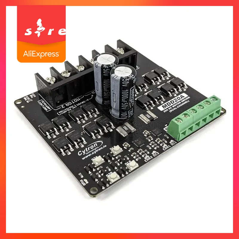 MDD20A Cytron 20Amp 6V-30V DC Motor Driver (2 Channels)
MDD20A Cytron 20Amp 6V-30V DC Motor Driver (2 Channels)