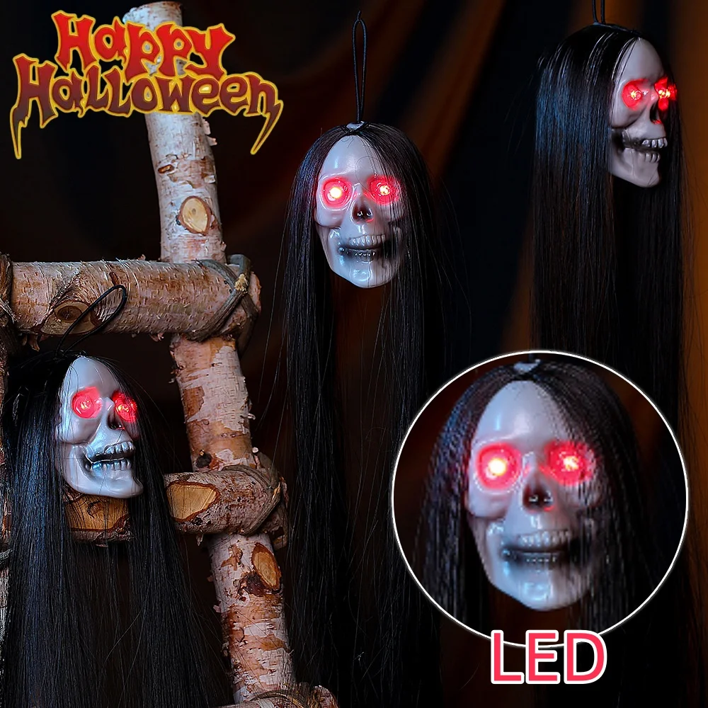 Halloween LED Long Hair Ghost Glowing Ghost Head Horror Hanging Ghost Haunted House Secret Room Setup Decoration Props
Halloween LED Long Hair Ghost Glowing Ghost Head Horror Hanging Ghost Haunted House Secret Room Setup Decoration Props
