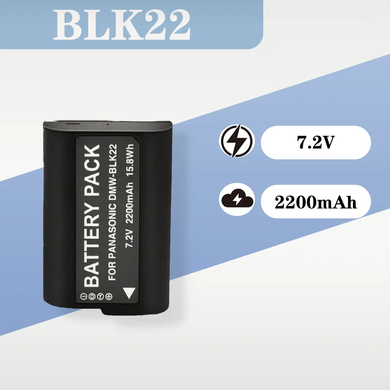 BLK22 Battery 7.2V 2200mAh Replacement for Panasonic DC-S5 S5K GH6 GH5M GH5 Digital Camera Lithium Battery
BLK22 Battery 7.2V 2200mAh Replacement for Panasonic DC-S5 S5K GH6 GH5M GH5 Digital Camera Lithium Battery