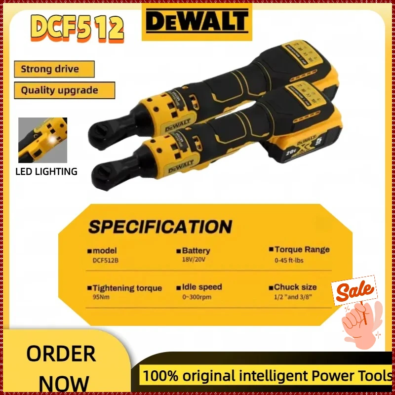 Аккумуляторный угловой гайковерт DEWALT DCF512 10 мм (3/8 дюйма) с LED-подсветкой, бесщеточный, с регулируемой скоростью
Аккумуляторный угловой гайковерт DEWALT DCF512 10 мм (3/8 дюйма) с LED-подсветкой, бесщеточный, с регулируемой скоростью