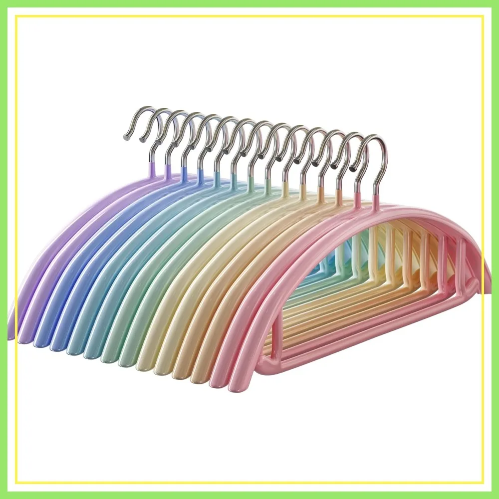16.5" Heavy Duty Metal Clothes Hangers, Non-Slip PVC-Coated, Hold 11 Lbs, Built-in Hooks for Shirts, Pants, Coats
16.5" Heavy Duty Metal Clothes Hangers, Non-Slip PVC-Coated, Hold 11 Lbs, Built-in Hooks for Shirts, Pants, Coats