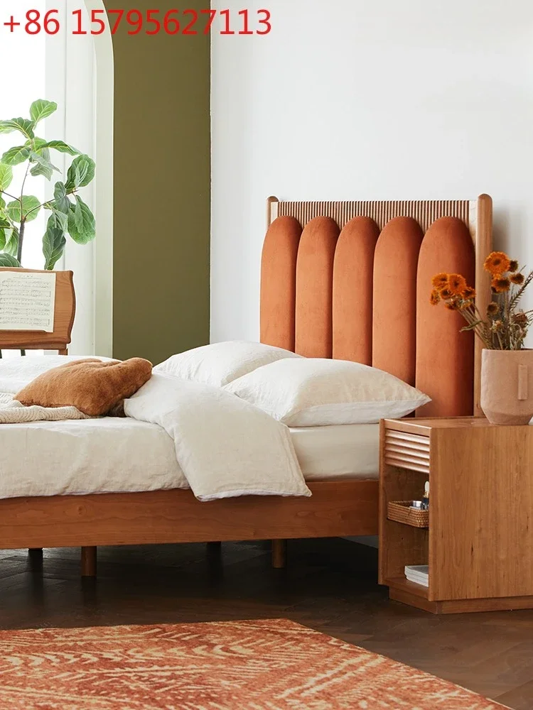 Modern simple wind solid wood bed French retro bed light luxury soft bag fabric Nordic solid wood bed log simple children
Modern simple wind solid wood bed French retro bed light luxury soft bag fabric Nordic solid wood bed log simple children