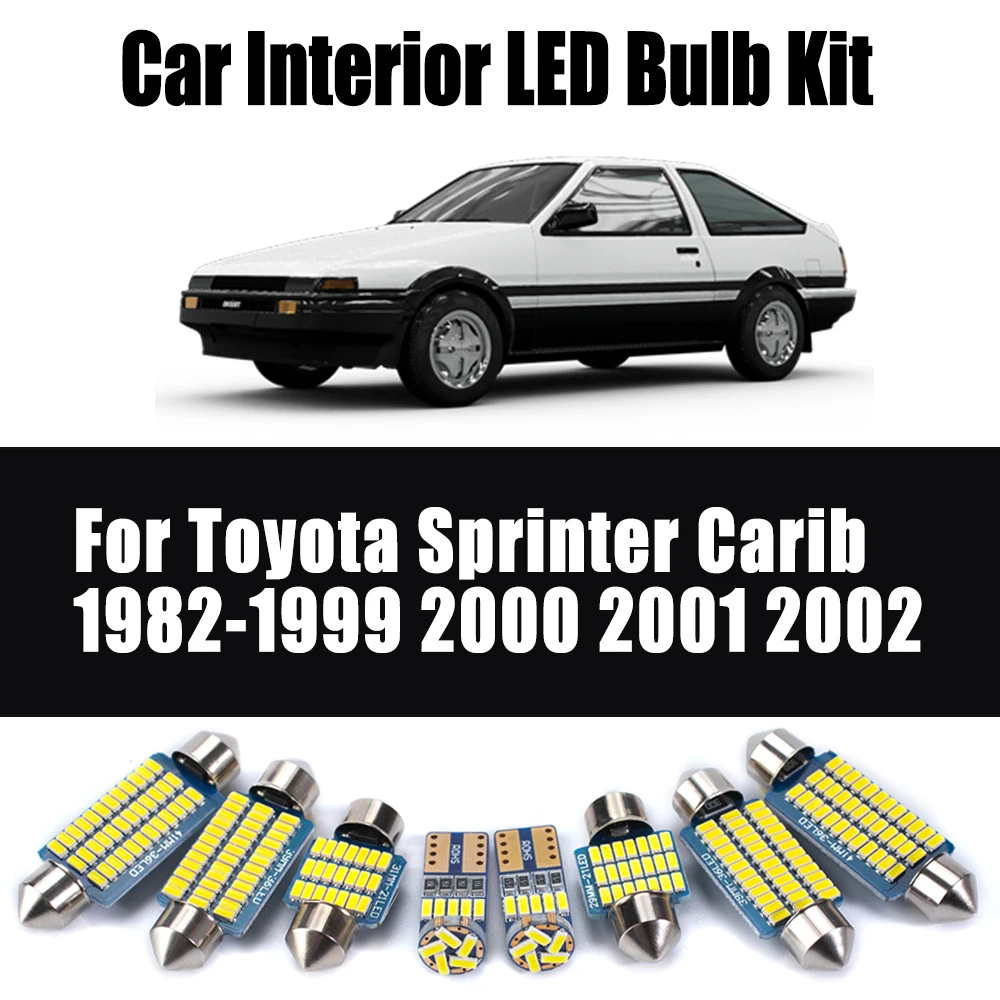 Canbus Vehicle LED Interior Reading Map Dome Bulbs Light Kit For Toyota Sprinter Carib 1982- 1999 2000 2001 2002 Car Accessories
Canbus Vehicle LED Interior Reading Map Dome Bulbs Light Kit For Toyota Sprinter Carib 1982- 1999 2000 2001 2002 Car Accessories