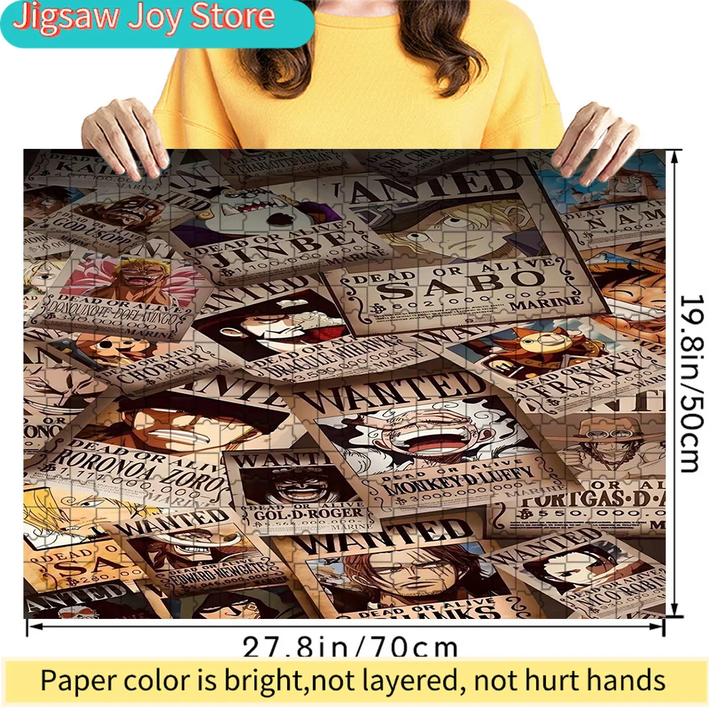 Premium Paper Jigsaw Puzzle One Piece All Characters Wanted Posters Collage Art High Quality Cardboard Puzzle Fun Family Leisure
Premium Paper Jigsaw Puzzle One Piece All Characters Wanted Posters Collage Art High Quality Cardboard Puzzle Fun Family Leisure