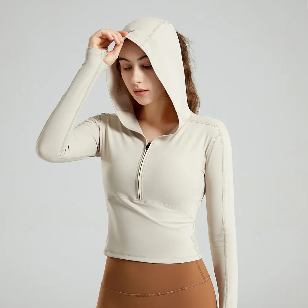 Women Sports Hoodies Semi-Zip Yoga Shirts Long Sleeves Thumb Hole Running Sweatshirts Elastic Gym Fitness Hooded Tops Sportwear
Women Sports Hoodies Semi-Zip Yoga Shirts Long Sleeves Thumb Hole Running Sweatshirts Elastic Gym Fitness Hooded Tops Sportwear