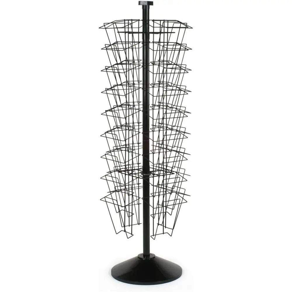 59 Black Tiered Rotating Magazine Rack, 36 Compartments, Floor Standing, Sign Holder Included - Ideal for Lobbies, Offices, Reta
59 Black Tiered Rotating Magazine Rack, 36 Compartments, Floor Standing, Sign Holder Included - Ideal for Lobbies, Offices, Reta