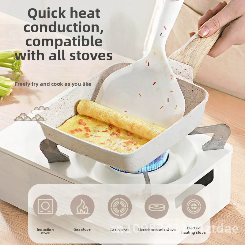 Сковорода из алюминиевого сплава с антипригарным покрытием в японском стиле, квадратное жареное яйцо, жареное Maifan с каменным покрытием, быстрая теплопроводность для производителей
Сковорода из алюминиевого сплава с антипригарным покрытием в японском стиле, квадратное жареное яйцо, жареное Maifan с каменным покрытием, быстрая теплопроводность для производителей