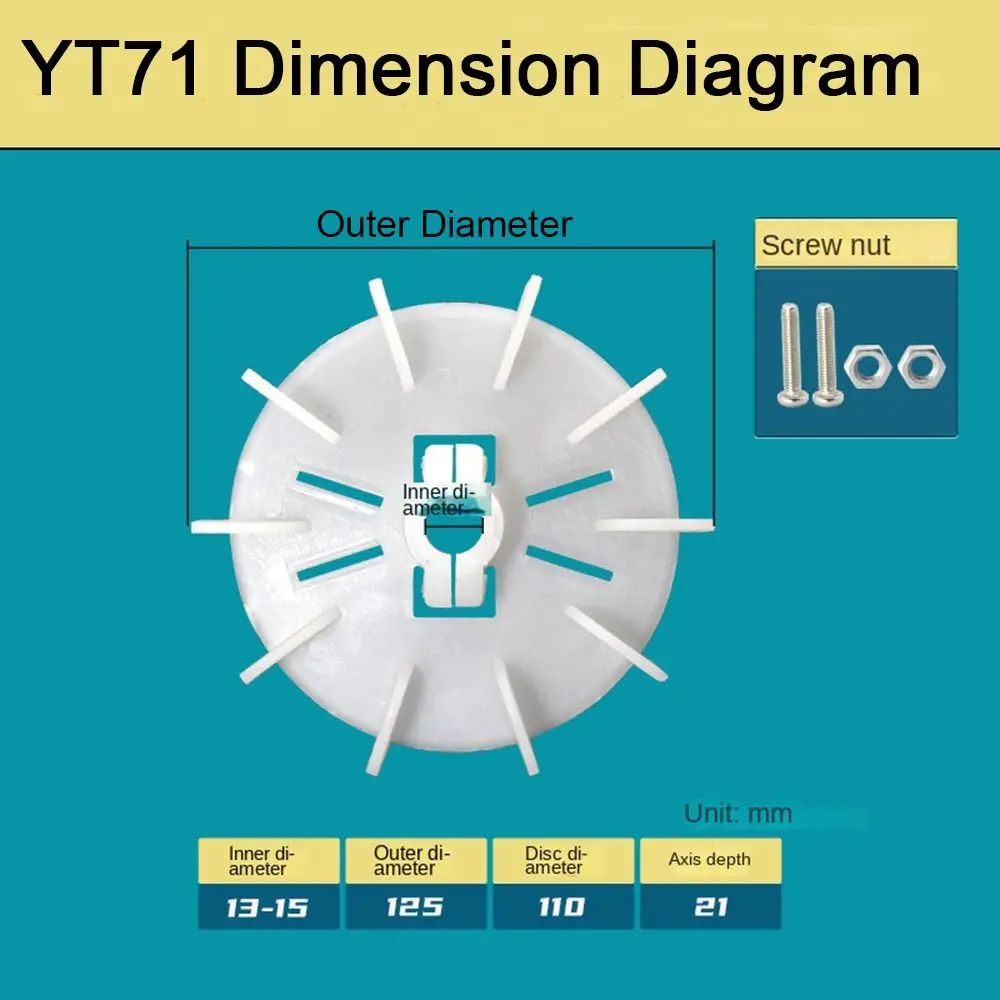 Impeller Fan Vane locking type Plastic Motor Fan motor accessories High temperature motor cooling fan
Impeller Fan Vane locking type Plastic Motor Fan motor accessories High temperature motor cooling fan