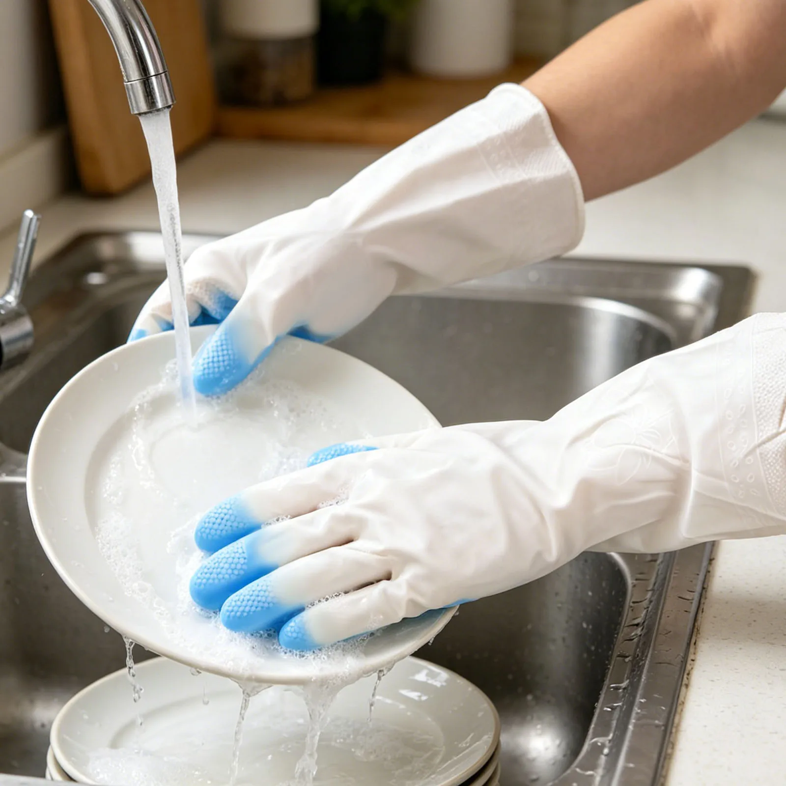 Kitchen Gloves Reusable Household Cleaning Gloves Water Resistant Skin Friendly Kitchen Dishwashing Gloves for Bathroom Cleaning
Kitchen Gloves Reusable Household Cleaning Gloves Water Resistant Skin Friendly Kitchen Dishwashing Gloves for Bathroom Cleaning