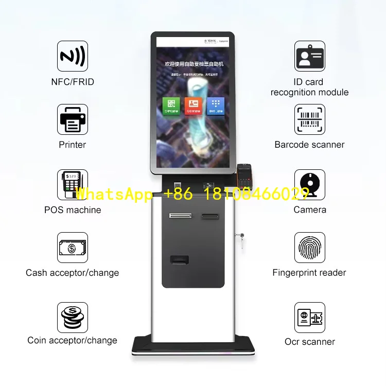 r Kiosk Hotel Check in Card Dispenser Kiosk Machine Self Service A4 Document Printing Kiosk Cash Acceptor Payment Cash Dispense
r Kiosk Hotel Check in Card Dispenser Kiosk Machine Self Service A4 Document Printing Kiosk Cash Acceptor Payment Cash Dispense