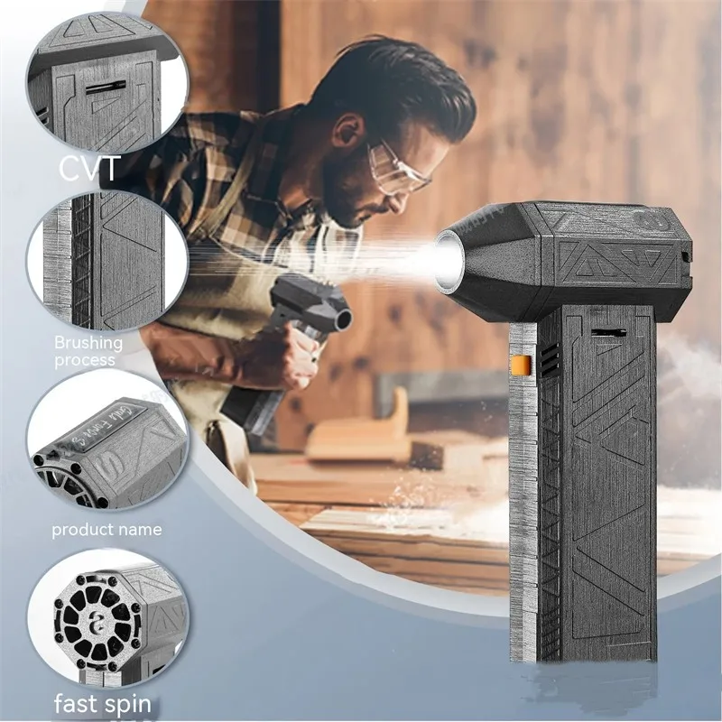 Handheld Brushless Motor Jet Fan 130,000RPM Turbofan 120W High Power Dust Blower Compressed Air Duster Keyboard Cleaning Tools
Handheld Brushless Motor Jet Fan 130,000RPM Turbofan 120W High Power Dust Blower Compressed Air Duster Keyboard Cleaning Tools