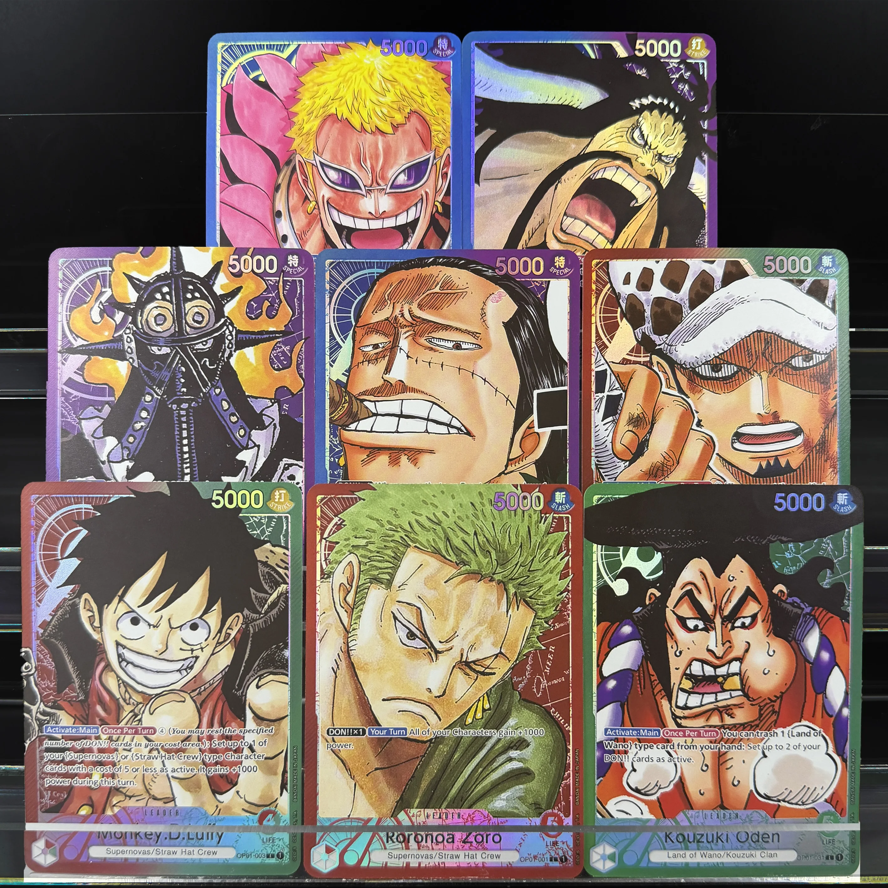 One Piece TCG OPCG OP01 LEADER Holographic Rainbow Foil SR AA 001 002 031 Proxy Collection Cards Kaido Oden Crocedile Law King
One Piece TCG OPCG OP01 LEADER Holographic Rainbow Foil SR AA 001 002 031 Proxy Collection Cards Kaido Oden Crocedile Law King