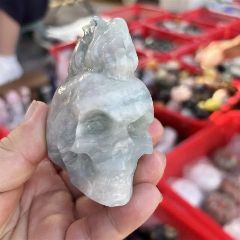 Натуральный амазонит, резьба в стиле панк, череп, драгоценный камень, Рейки, Исцеление, подарок, ремесла, украшение для дома, каменные статуи, 1 шт.
Натуральный амазонит, резьба в стиле панк, череп, драгоценный камень, Рейки, Исцеление, подарок, ремесла, украшение для дома, каменные статуи, 1 шт.
