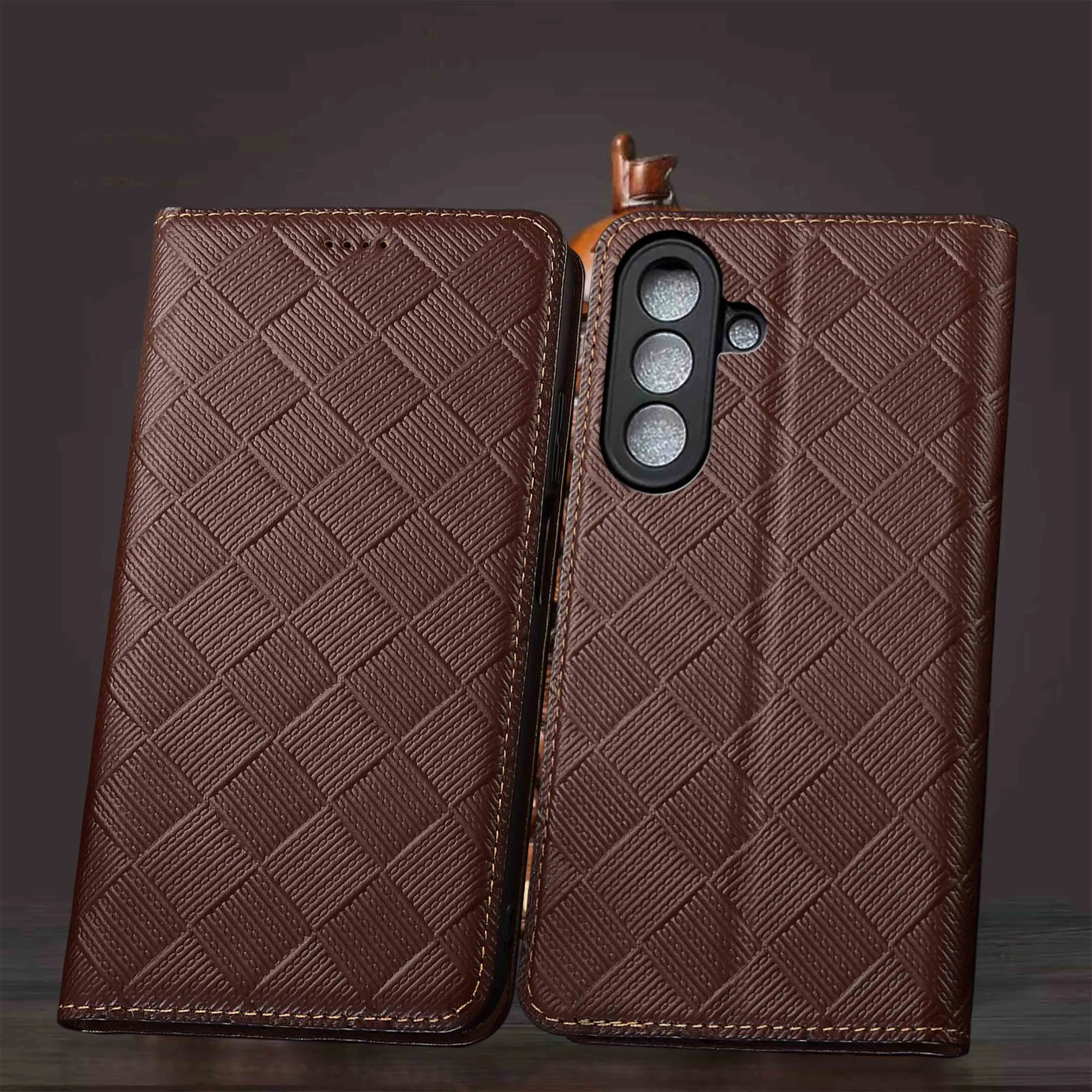 Genuine Leather Case For Samsung A14 A15 A16 A24 A26 A34 A35 A36 A53 A54 A56 A73 A37 A57 4G 5G Woven Texture Pattern Flip Cover
Genuine Leather Case For Samsung A14 A15 A16 A24 A26 A34 A35 A36 A53 A54 A56 A73 A37 A57 4G 5G Woven Texture Pattern Flip Cover