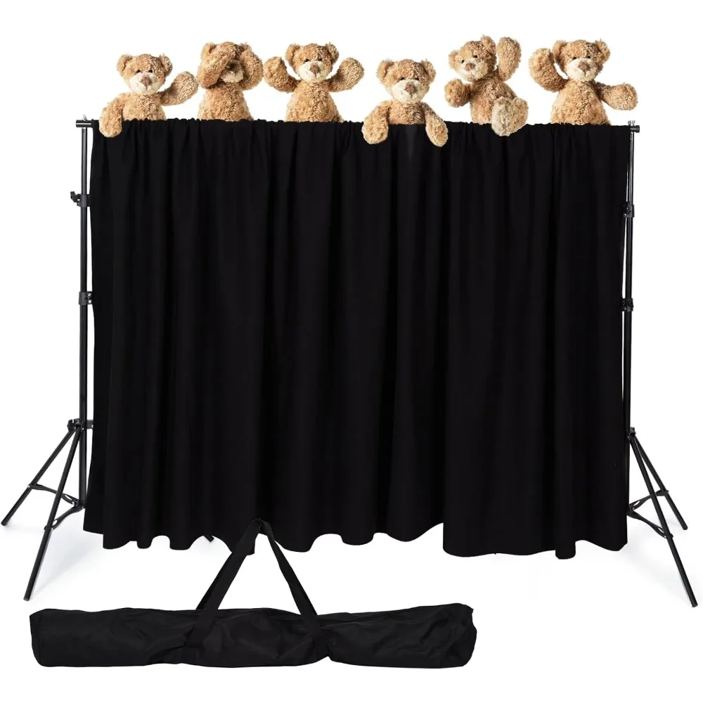 Puppet Stage, Puppet Show Theater with 2 Tripods, Cross Bar, Curtain and Carrying Bag, Portable Stage Suitable for School
Puppet Stage, Puppet Show Theater with 2 Tripods, Cross Bar, Curtain and Carrying Bag, Portable Stage Suitable for School