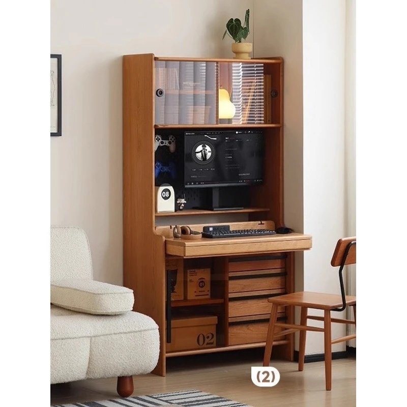 Nordic solid wood bedroom integrated against the wall simple folding desk telescopic pull computer table bookshelf bookcase
Nordic solid wood bedroom integrated against the wall simple folding desk telescopic pull computer table bookshelf bookcase