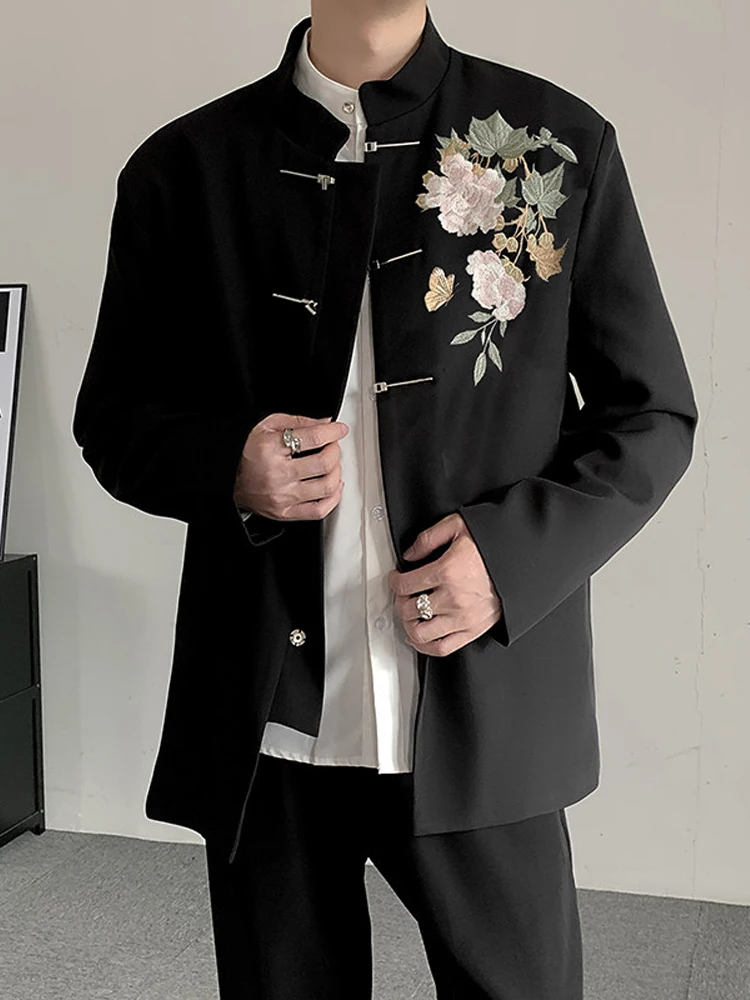New Chinese Sle Men's Wedding Suit Jaet with oulder Pads Embroidered Peony Design Large Size Formal Wear
New Chinese Sle Men's Wedding Suit Jaet with oulder Pads Embroidered Peony Design Large Size Formal Wear