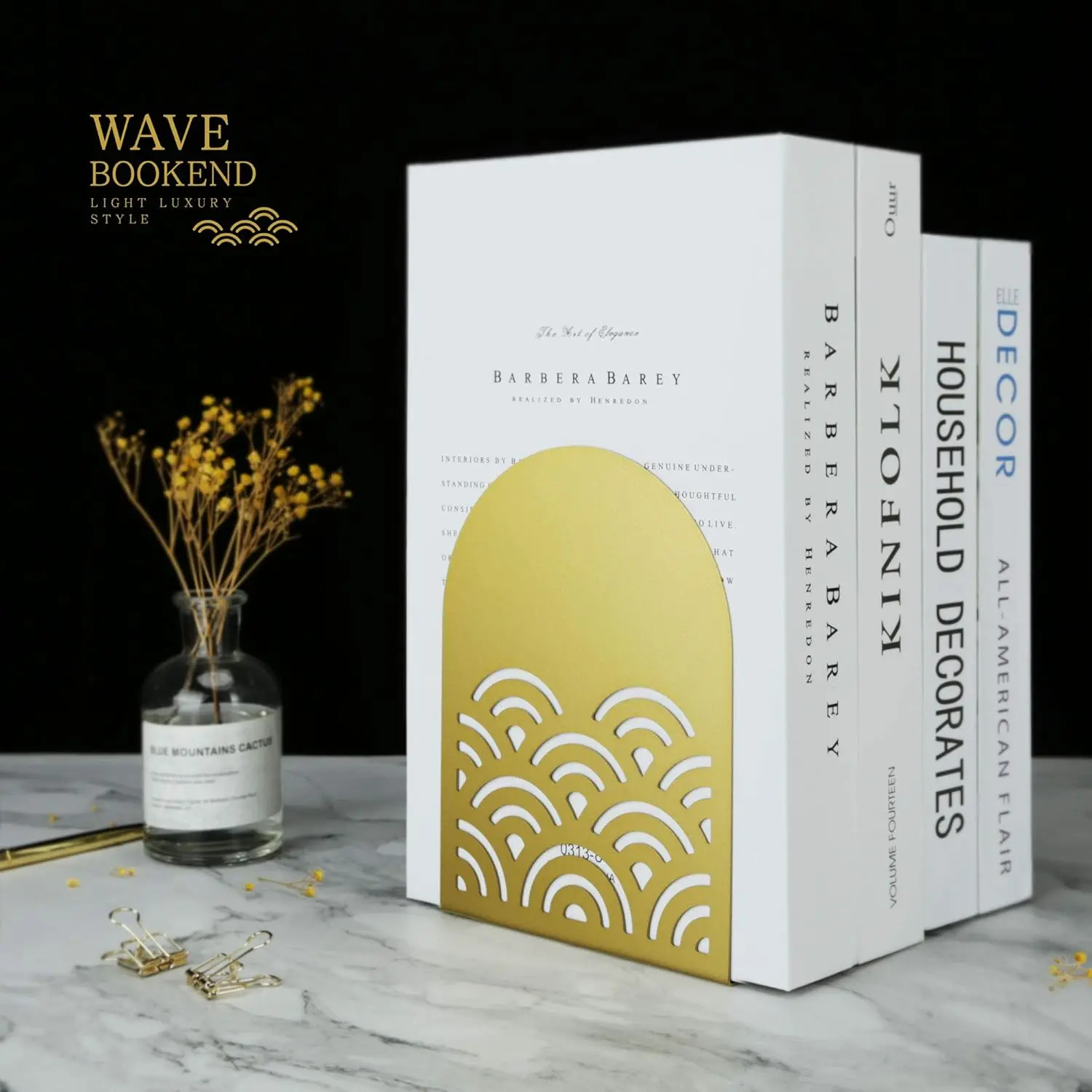 Ukiyoe Bookends for Books, 1 Pair Metal Wavy Pattern Book Holders for Office Shelves, Adults & Kids Gift
Ukiyoe Bookends for Books, 1 Pair Metal Wavy Pattern Book Holders for Office Shelves, Adults & Kids Gift