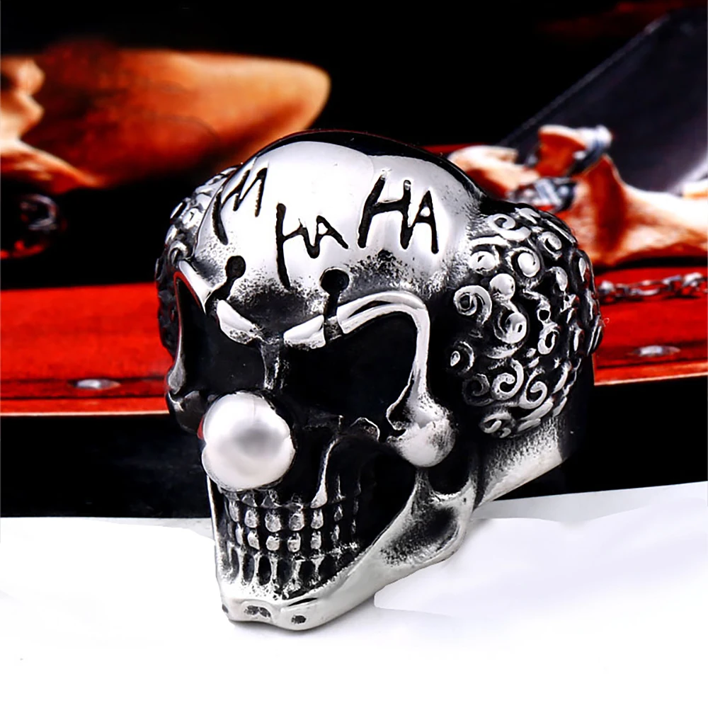 Vintage Design Joker Face Stainless Steel Ring For Men Boys Punk Funny Clowns Rings Fashion Jewelry Party Gift Dropshipping
Vintage Design Joker Face Stainless Steel Ring For Men Boys Punk Funny Clowns Rings Fashion Jewelry Party Gift Dropshipping