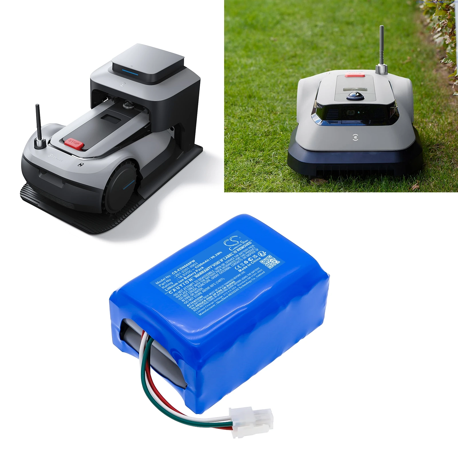 Cameron Sino 18.5V 5200mAh/6400mAh Replacement Lawn Mowers Battery for Ecovacs GOAT O 500, O 800, O 1200, O 1500, BAIZE, G1-800
Cameron Sino 18.5V 5200mAh/6400mAh Replacement Lawn Mowers Battery for Ecovacs GOAT O 500, O 800, O 1200, O 1500, BAIZE, G1-800