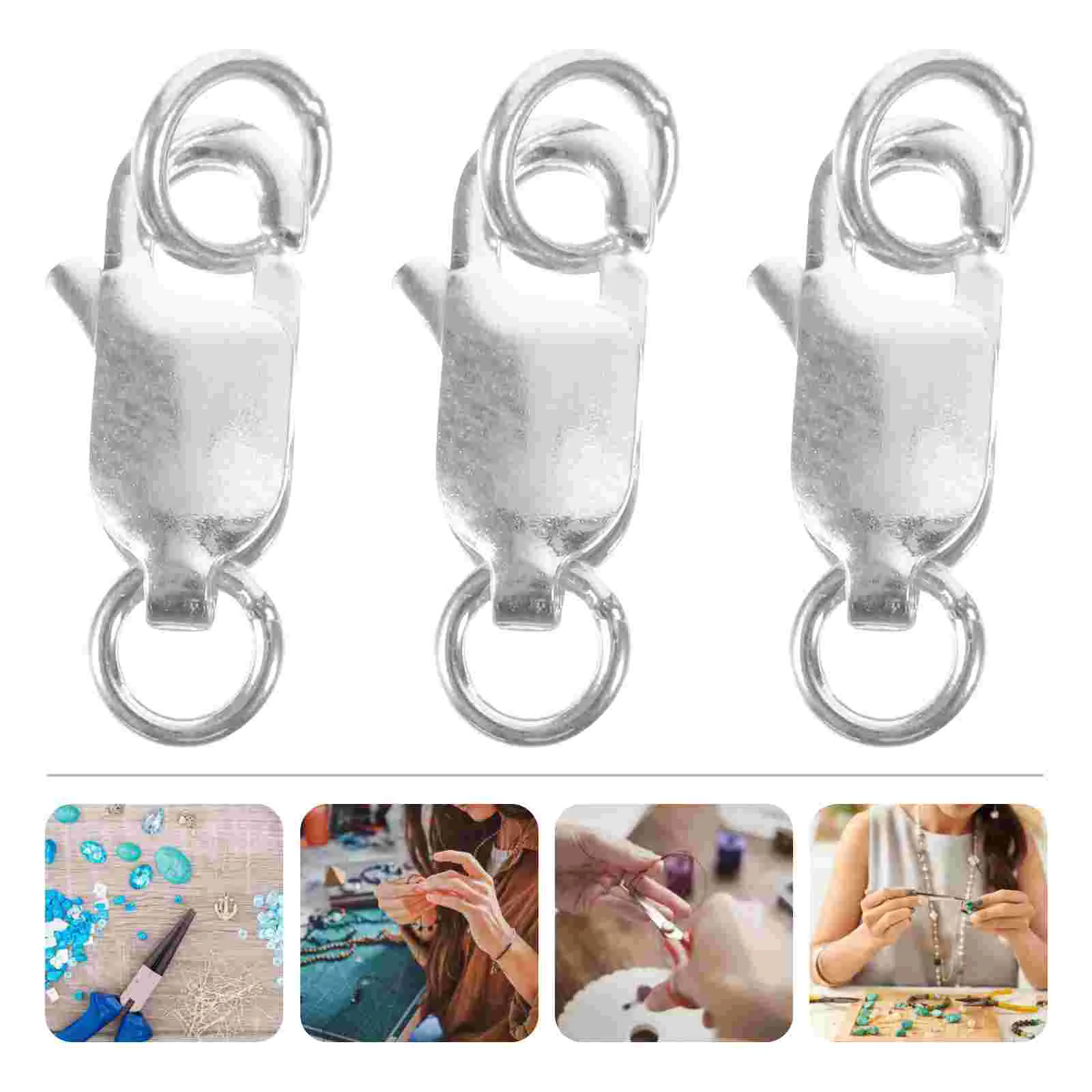 925 Sterling Silver Bracelet Clasp Necklace Buckles Jump Rings Jewelry Handmade Materials Easy Apply Install Perfect Size
925 Sterling Silver Bracelet Clasp Necklace Buckles Jump Rings Jewelry Handmade Materials Easy Apply Install Perfect Size