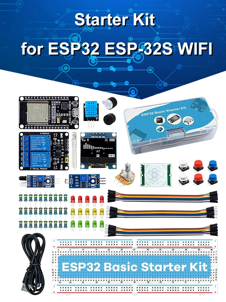 Стартовый комплект «сделай сам» для ESP32 ESP-32S WIFI с коробкой для хранения базовый стартовый комплект для обучения 0,96 дюймовый Oled Pir датчик движения для Arduino
Стартовый комплект «сделай сам» для ESP32 ESP-32S WIFI с коробкой для хранения базовый стартовый комплект для обучения 0,96 дюймовый Oled Pir датчик движения для Arduino