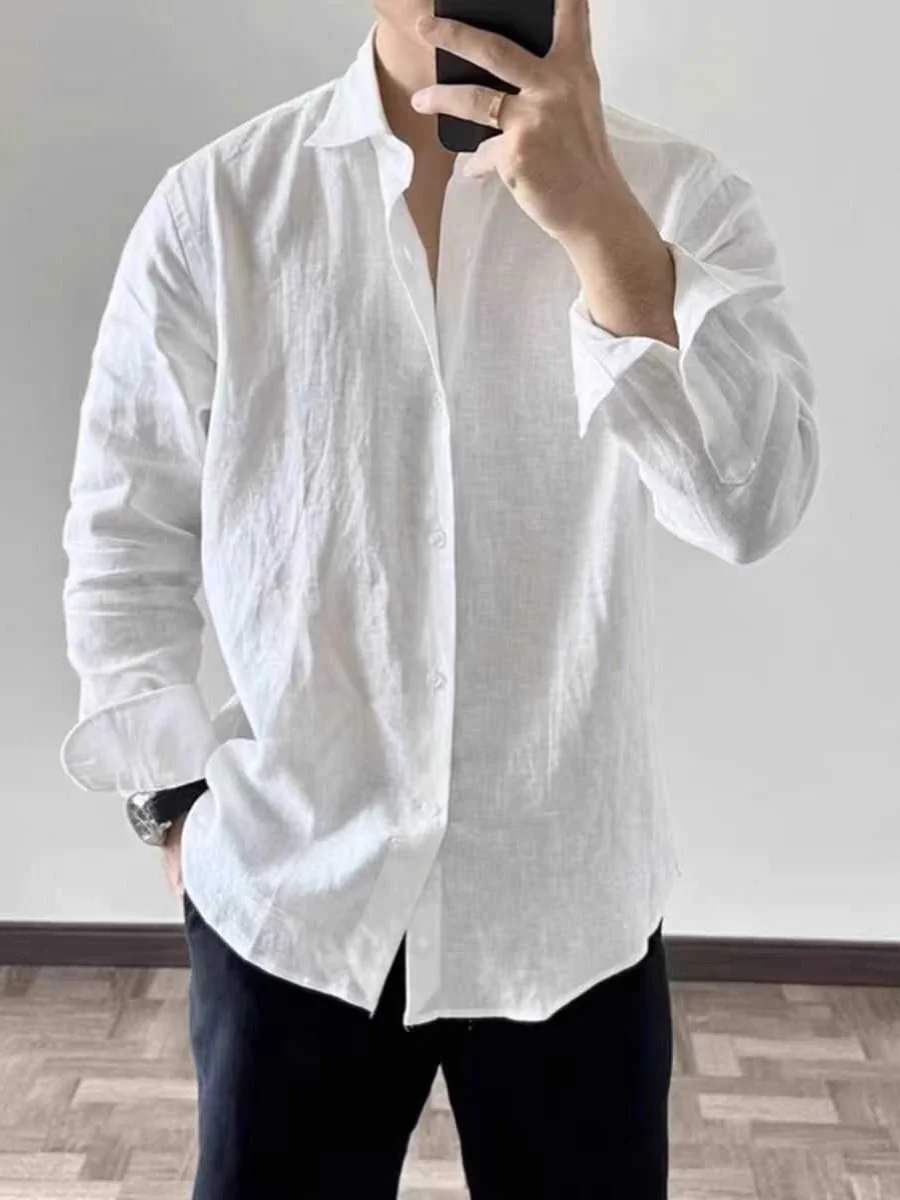 Летняя мужская повседневная свободная рубашка из хлопка и льна, дышащая, тонкая, для пляжа, солнцезащитная, верхняя одежда, длинный рукав, модная, городская, стильная
Летняя мужская повседневная свободная рубашка из хлопка и льна, дышащая, тонкая, для пляжа, солнцезащитная, верхняя одежда, длинный рукав, модная, городская, стильная