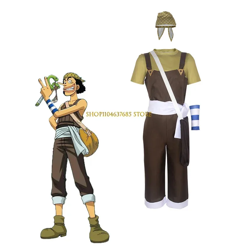 Anime Usopp Cosplay Costume Brown Rompers White T Shirt Scraft White Waist Band Bag Halloween Christmas Party Fancy Cloth
Anime Usopp Cosplay Costume Brown Rompers White T Shirt Scraft White Waist Band Bag Halloween Christmas Party Fancy Cloth