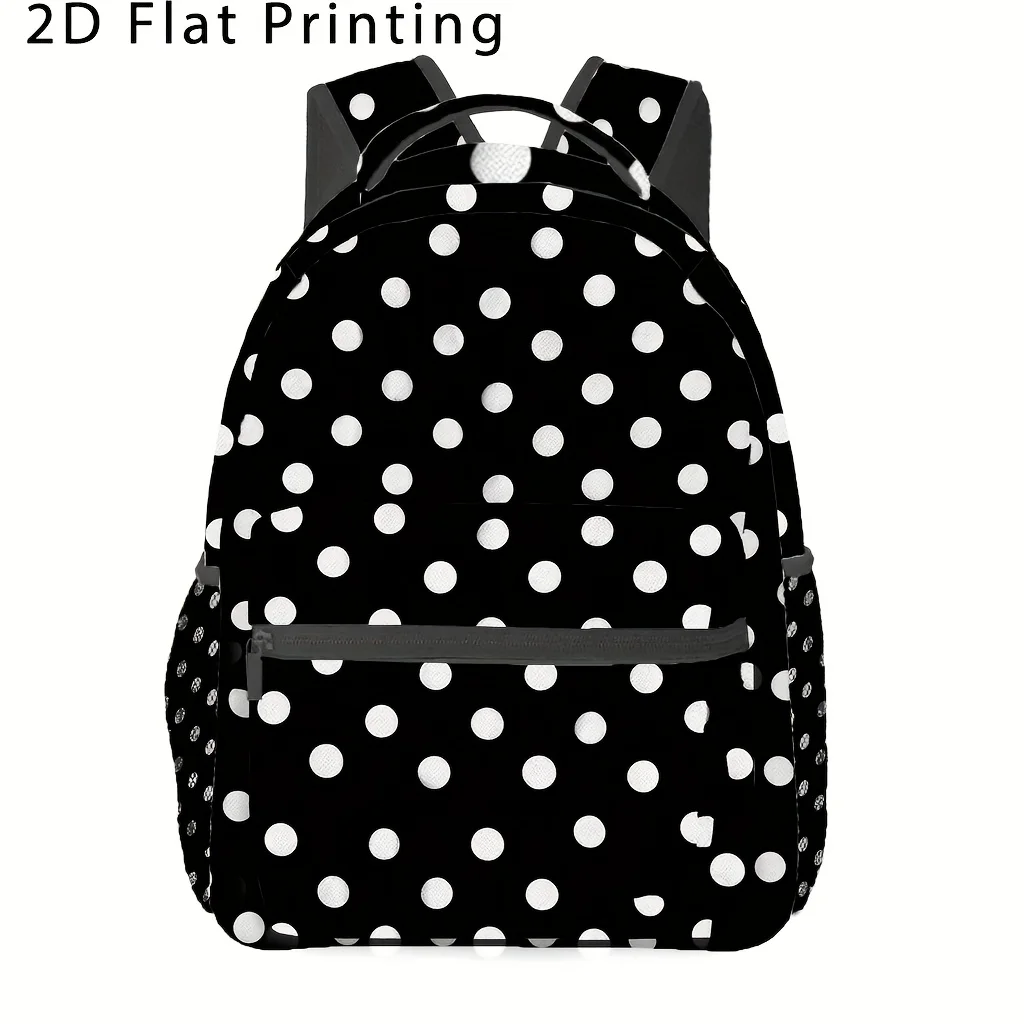 Premium Black and White Polka Dot Print Backpack Lightweight Durable Polyester Adjustable Straps Zip Closure for Travel Camping
Premium Black and White Polka Dot Print Backpack Lightweight Durable Polyester Adjustable Straps Zip Closure for Travel Camping