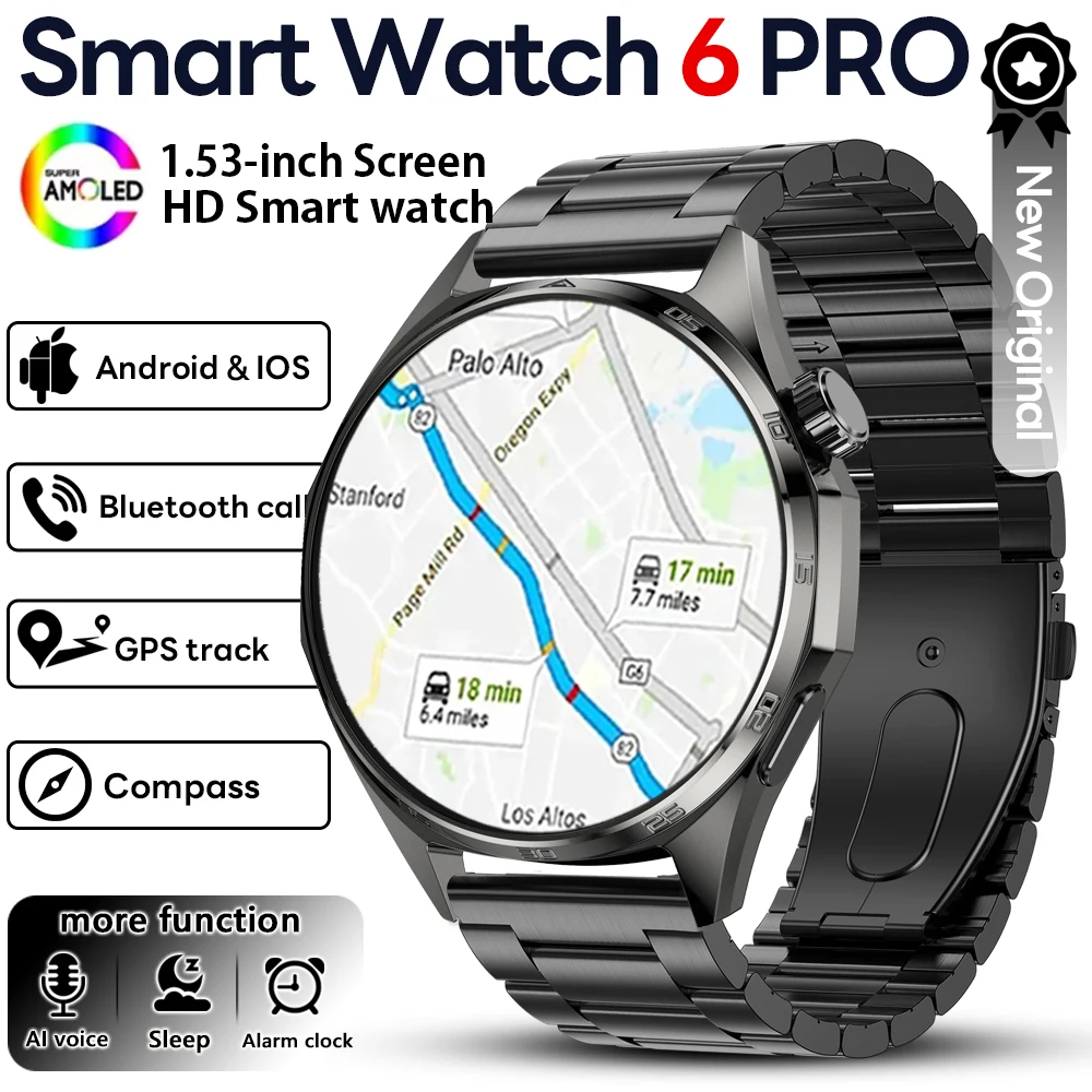 2026 New Original G6 PRO Smartwatch Men AMOLED Display NFC Bluetooth Call IP68 Waterproof GPS Sports Smartwatch For Android IOS
2026 New Original G6 PRO Smartwatch Men AMOLED Display NFC Bluetooth Call IP68 Waterproof GPS Sports Smartwatch For Android IOS
