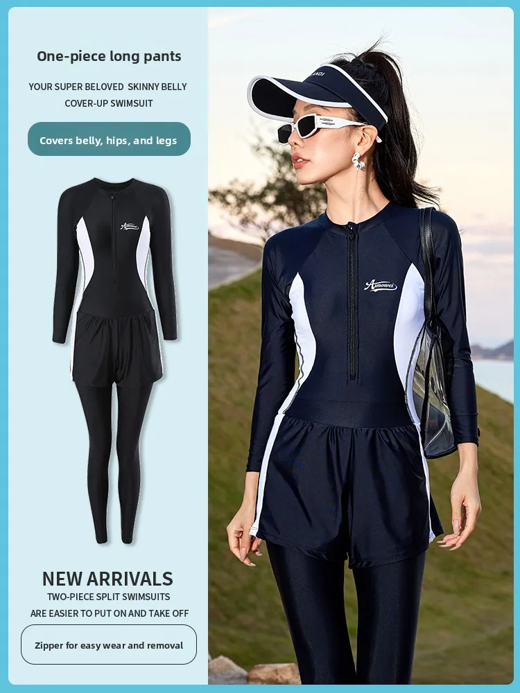 2024 New Women's One-Piece Swimsuit Long Sve Full Body Sunscreen Slimming Surfing Diving Swimming Suit Conservatively Desi...
2024 New Women's One-Piece Swimsuit Long Sve Full Body Sunscreen Slimming Surfing Diving Swimming Suit Conservatively Desi...