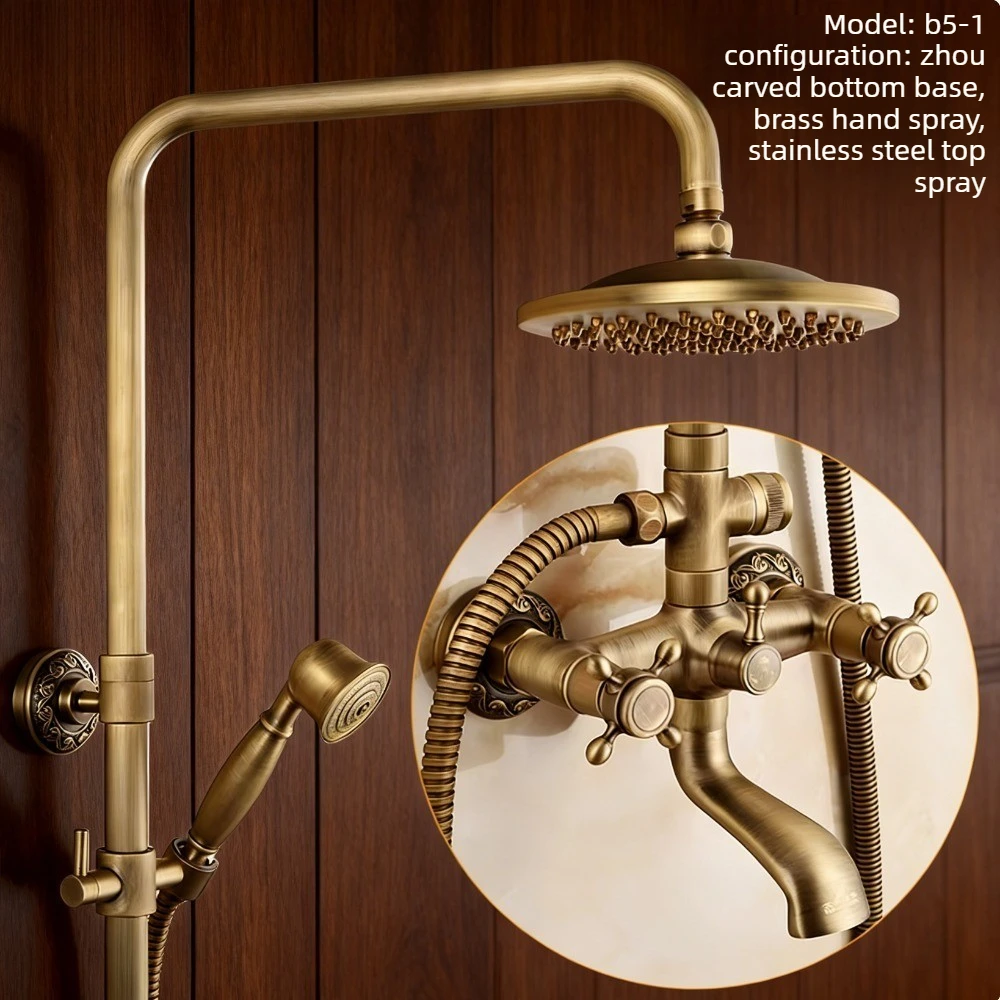 Винтажный полный душевой набор из старинной меди для ванной комнаты, домашний душ для ванной комнаты
Винтажный полный душевой набор из старинной меди для ванной комнаты, домашний душ для ванной комнаты